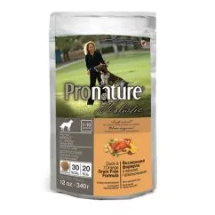 Сухий корм Pronature Holistic (Пронатюр Холистик) з качкою та апельсинами холістик Без Злаків для собак , 0.34кг Пакунок (ПРХСВУА340)
