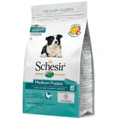 Сухий корм Schesir Dog Medium Puppy ШЕЗИР цуценя СЕРЕДНІХ курка монопротеїновий для цуценят , 3 кг (ШСЩСК3)