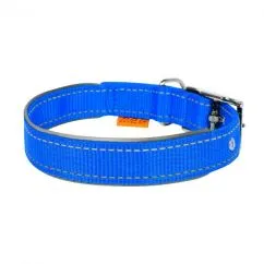 Ошейник Collar "Dog Extremе" нейлоновый двойной со светоотражающей вставкой (ширина 15мм, длина 27-35 см) голубой (67022)