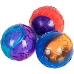 Три м'ячі з пищалкою GiGwi Ball, гума, 5 см (2323)