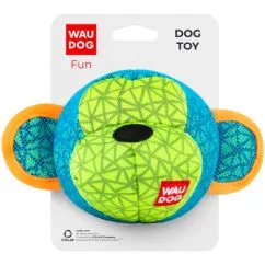 Игрушка для собак WAUDOG Fun, "Обезьяна", 16 x 10 см голубой (62032)
