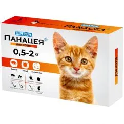 Таблетки протипаразитарні для котів SUPERIUM Панацея 0,5-2 кг (9126)