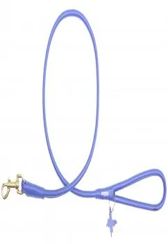 Поводок для собак кожаный WAUDOG Glamour, Ш 12 мм, Дл 122 см фиолетовый (33729)