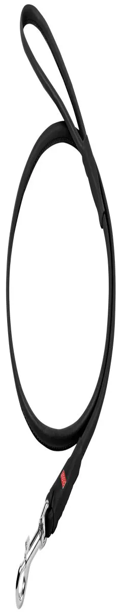Поводок для собак кожаный WAUDOG Soft, круглый, Д 13 мм, Дл 122 см черный (4861)