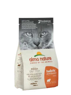 Сухой корм Almo Nature Holistic Cat для взрослых кошек со свежей жирной рыбой 0,4 кг (604)
