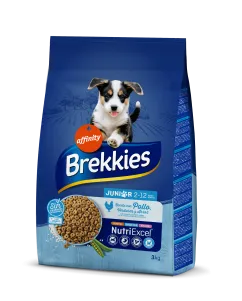 Сухой корм Brekkies Dog Junior для молодых собак с курицей 3 кг (927337)