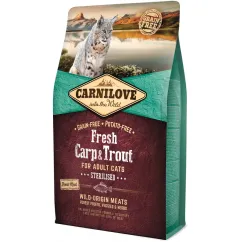 Сухий корм для стерилізованих котів Carnilove Fresh Carp & Trout 6 кг (риба) (170878/7465)