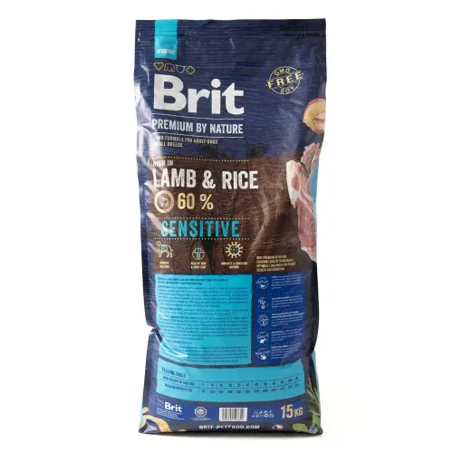 Brit Premium Sensitive Lamb 15 kg сухий корм для собак із чутливим травленням - фото №2