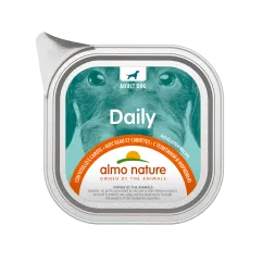 Вологий корм Almo Nature Daily Dog, 100 г телятина і морква (222)