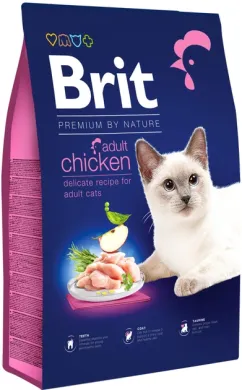 Сухий корм для котів Brit Premium by Nature Cat Adult Chicken 8 кг (курка) (171867/204)