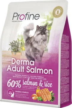 Сухий корм для котів, шерсть яких вимагає додаткового догляду Profine Cat Derma 2 кг (лосось) (170572/7763)