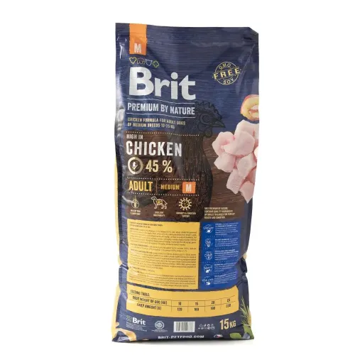 Brit Premium Adult M 15 kg сухой корм для взрослых собак средних пород - фото №2