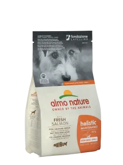 Сухий корм Almo Nature Holistic Dog XS-S для дорослих собак маленьких порід зі свіжим лососем 0,4 кг (705)