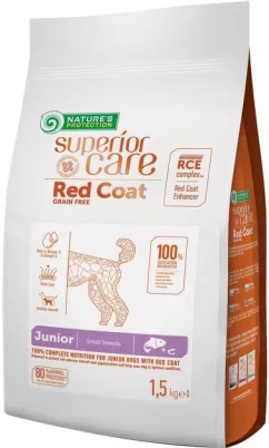 Сухий корм Nature's Protection Red Coat Grain Free Junior Mini Breeds 1,5 кг (NPSC47228)