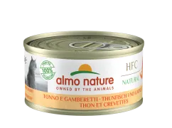Вологий корм Almo Nature HFC Cat Natural, 70 г тунець і креветки (5023H)