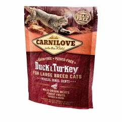 Сухий корм для котів великих порід Carnilove Cat Duck & Turkey Large Breed 400 г (качка та індичка) (170195/2775)