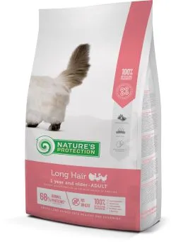 Сухой корм для взрослых кошек с длинной шерстью Nature's Protection Long hair 2кг (NPS45761)