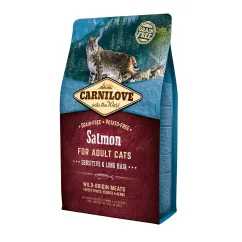 Сухий корм для котів з чутливим травленням Carnilove Cat Salmon - Sensitive & Long Hair 2 кг (лосось) (170198/2287)