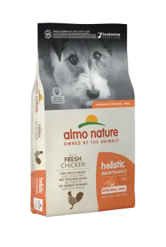 Сухой корм Almo Nature Holistic Dog XS-S для взрослых собак маленьких пород со свежей курицей 12 кг (724)
