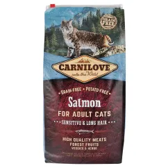 Сухий корм для котів з чутливим травленням Carnilove Cat Salmon - Sensitive & Long Hair 6 кг (лосось) (170204/2270)