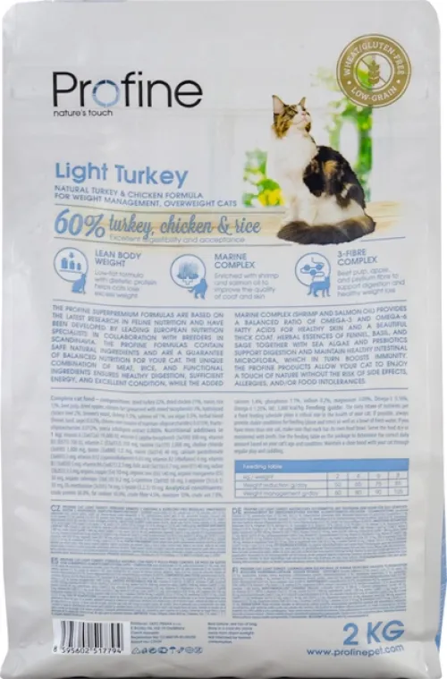 Сухий корм для котів із зайвою вагою Profine Cat Light 2 кг (індичка та курка) (170575/7794) - фото №4