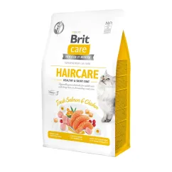 Сухой корм для кошек Brit Care Cat GF Haircare Healthy & Shiny Coat 400 г (курица и лосось) (171307/0891)