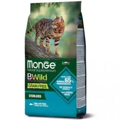 Сухой корм Monge Cat Bwild Grain Free Sterilised тунец 10кг (70005197)