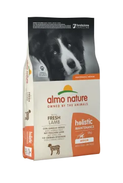 Сухий корм Almo Nature Holistic Dog M для дорослих собак середніх порід зі свіжим ягням 12 кг (741)