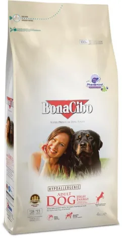 Корм для собак BonaCibo Adult Dog High Energy Chicken&Rice with Anchovy 4 кг (BC406175)