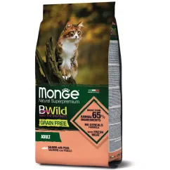 Сухой корм Monge Cat Bwild Grain Free лосось 10кг (70005203)