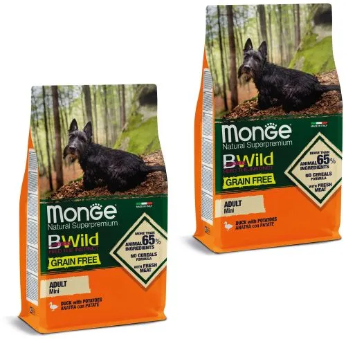 Сухой корм Monge Dog Bwild Grain Free Mini качка 2,5кг (70004756) - фото №2