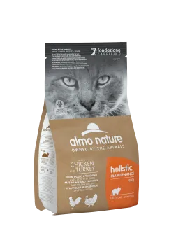 Вологий корм Almo Nature Holistic Cat для дорослих котів з куркою і ідичкою 0,4 кг (6801)