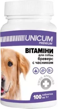 Вітаміни UNICUM premium для собак 100 шт. Бреверс з часником (UN-034)