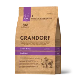 Сухой корм Grandorf Lamb and Brown Rice Adult MAXI для собак крупных пород с 1го года с ягненком и бурым рисом, 3 кг (7037)