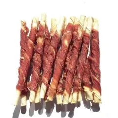 Ласощі для собак Lucky Star м'ясо курки на пресованій кістці, 12,5 см 200 г (4820144301001)