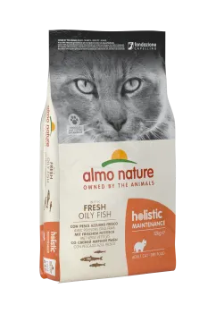Сухой корм Almo Nature Holistic Cat для взрослых кошек со свежей жирной рыбой 12 кг (642)