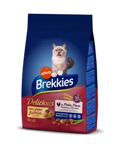 Сухой корм Brekkies Cat Delice Meat для взрослых кошек с курицей 3 кг (927333)