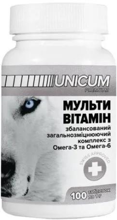 Витамины UNICUM для собак 100 шт. мультивитамин (UN-016)