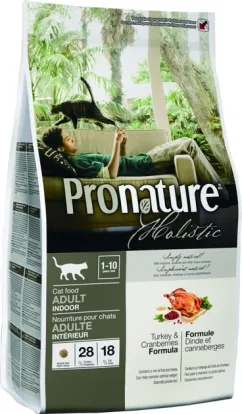 Сухой корм для взрослых кошек Pronature Holistic Adult со вкусом индейки и клюквы 5.44 кг (65672554060)
