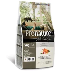 Сухой корм для взрослых кошек Pronature Holistic Adult со вкусом индейки и клюквы 2.72 кг (65672554039)