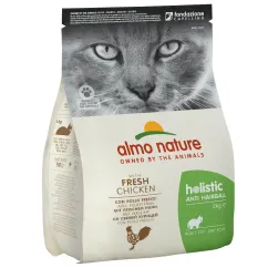 Сухой корм Almo Nature Holistic Cat для выведения шерсти у взрослых кошек со свежей курицей 2 кг (673)