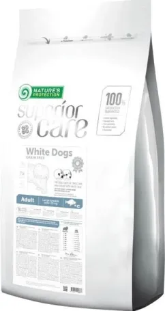 Сухий корм Nature's Protection White Dogs Grain Free White Fish Adult Large Breeds 17kg (NPSC46340)