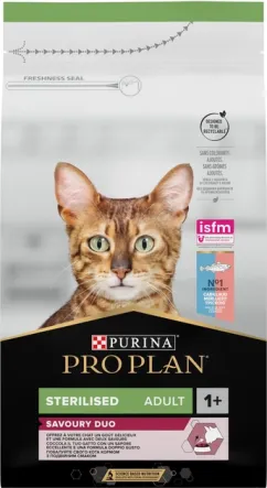 Purina Pro Plan Sterilised 1,5 кг (треска и форель) сухой корм для котов