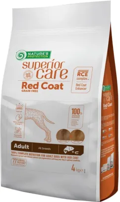 Сухий корм Nature's Protection Red Coat Grain Free Adult All Breeds with Salmon 4 кг (NPSC47234)