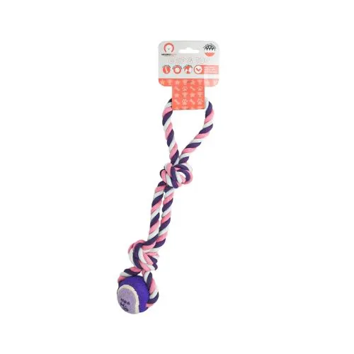 Іграшка для собак Misoko&Co М'яч з мотузкою, purple, 40 см (SOLMISC4901V) - фото №2
