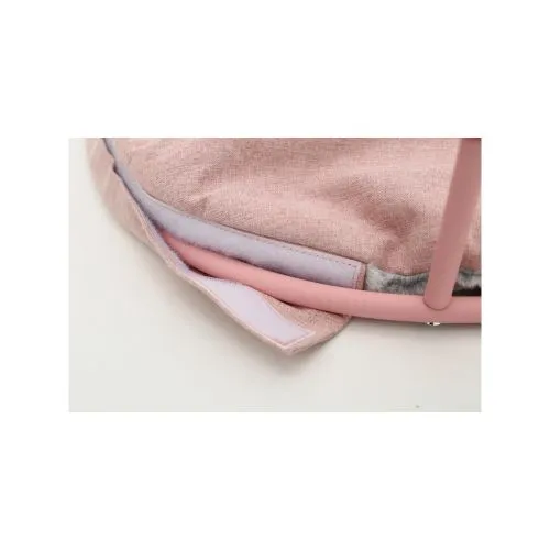 Складаний лежак Misoko&Co Pet bed round plush, 45x45x22 см, pink (HOOP31835) - фото №4