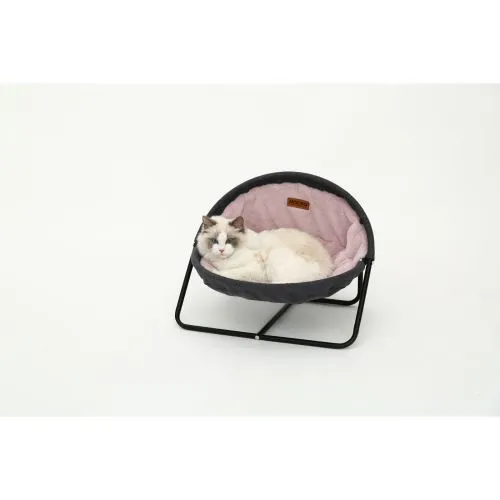 Складной лежак Misoko&Co Pet bed round plush, 45x45x22 см, grey and pink (HOOP31839) - фото №5