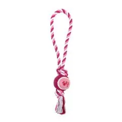Іграшка для собак Misoko&Co Тенісний м'яч з ручкою, pink, 35 см (SOLMISC5015R)