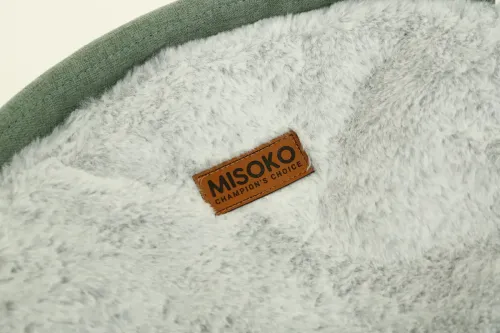 Складной лежак Misoko&Co Pet bed round plush, 45x45x22 см, light green (HOOP31837) - фото №2