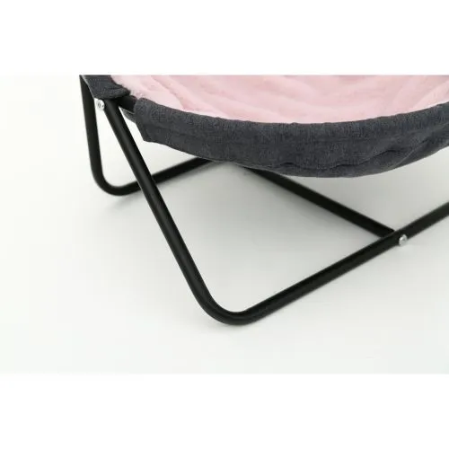 Складной лежак Misoko&Co Pet bed round plush, 45x45x22 см, grey and pink (HOOP31839) - фото №3